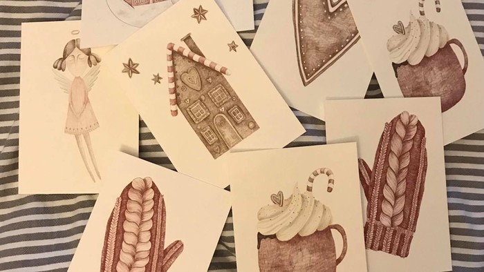 Zuzana Čičová diseña postales navideñas de papel