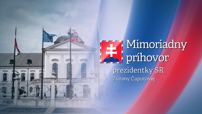 Mimoriadny príhovor prezidentky SR Zuzany Čaputovej