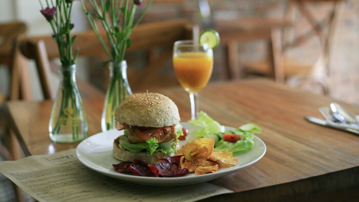 Vegetariánsky burger bez mäsa