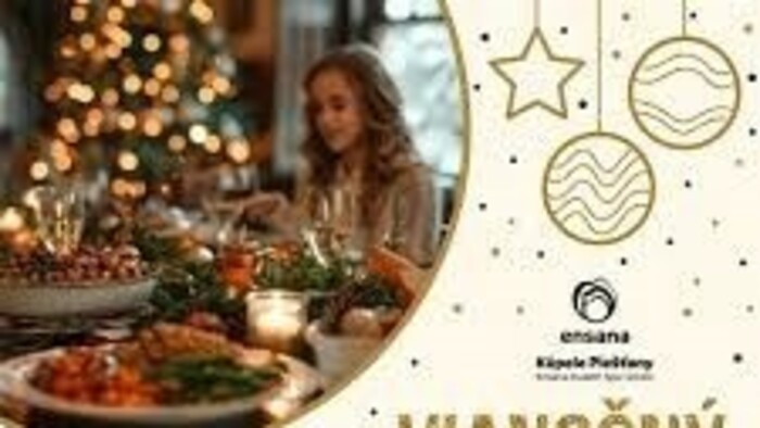 Almuerzo de Navidad en la isla balnearia de Piešťany