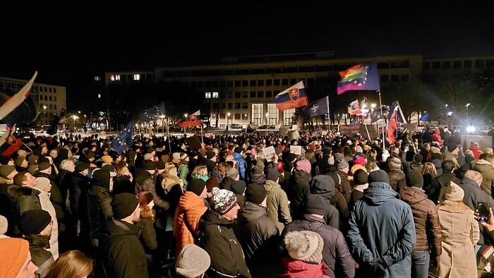 Erneut Protestdemonstration in der slowakischen Hauptstadt