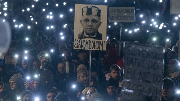 Las protestas celebradas por toda Eslovaquia el viernes fueron pacíficas