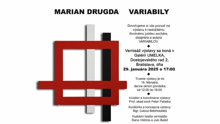 Výstava v Galérii Umelka: Marián Drugda - Variabily